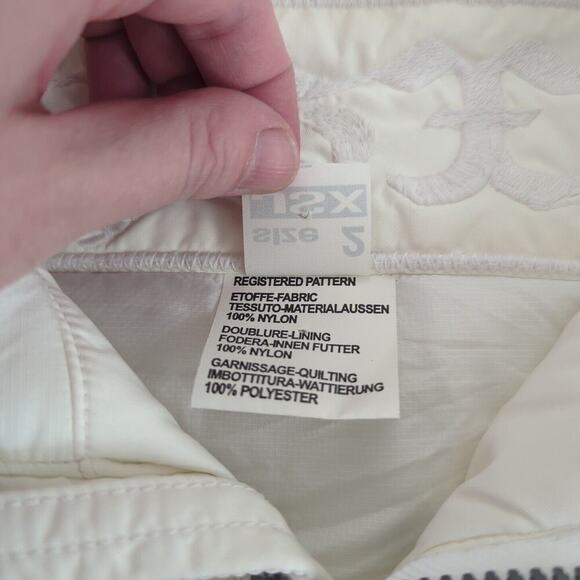 Jet Set JSX White Puffer Winter Snow Vest Zipper Details Size 2 - Picture 3 of 8
